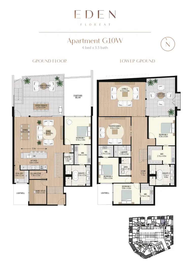 Floorplan of Homely townhouse listing, G10/1 Finishline View, Floreat WA 6014