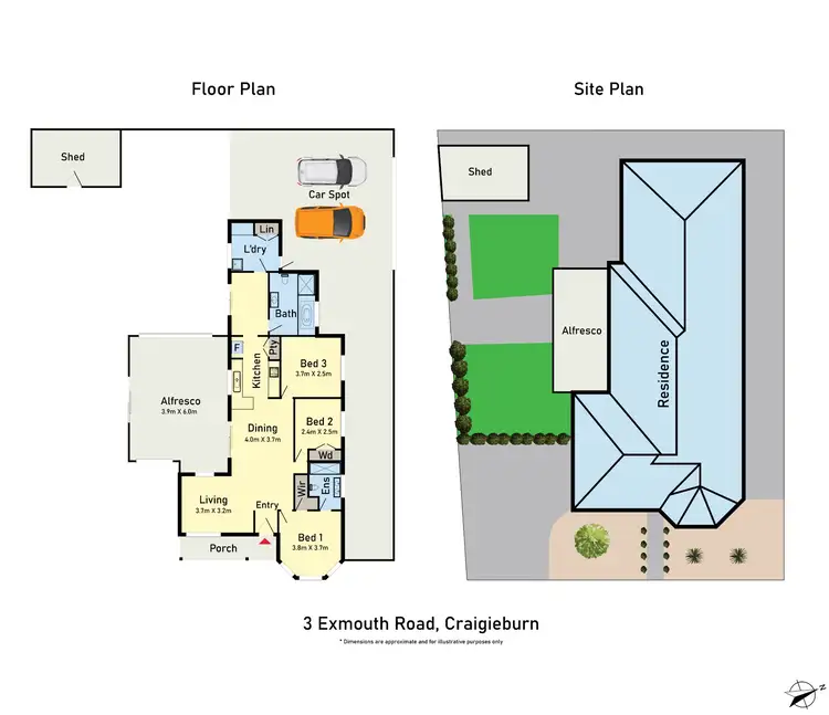 Floorplan of Homely house listing, 3 Exmouth Road, Craigieburn VIC 3064
