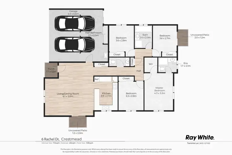 Floorplan of Homely house listing, 6 Rachel Drive, Crestmead QLD 4132