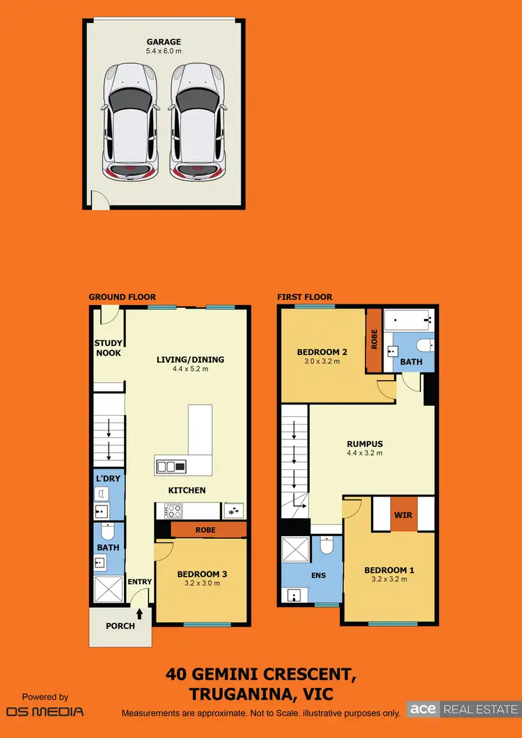 Floorplan of Homely townhouse listing, 40 Gemini Crescent, Truganina VIC 3029