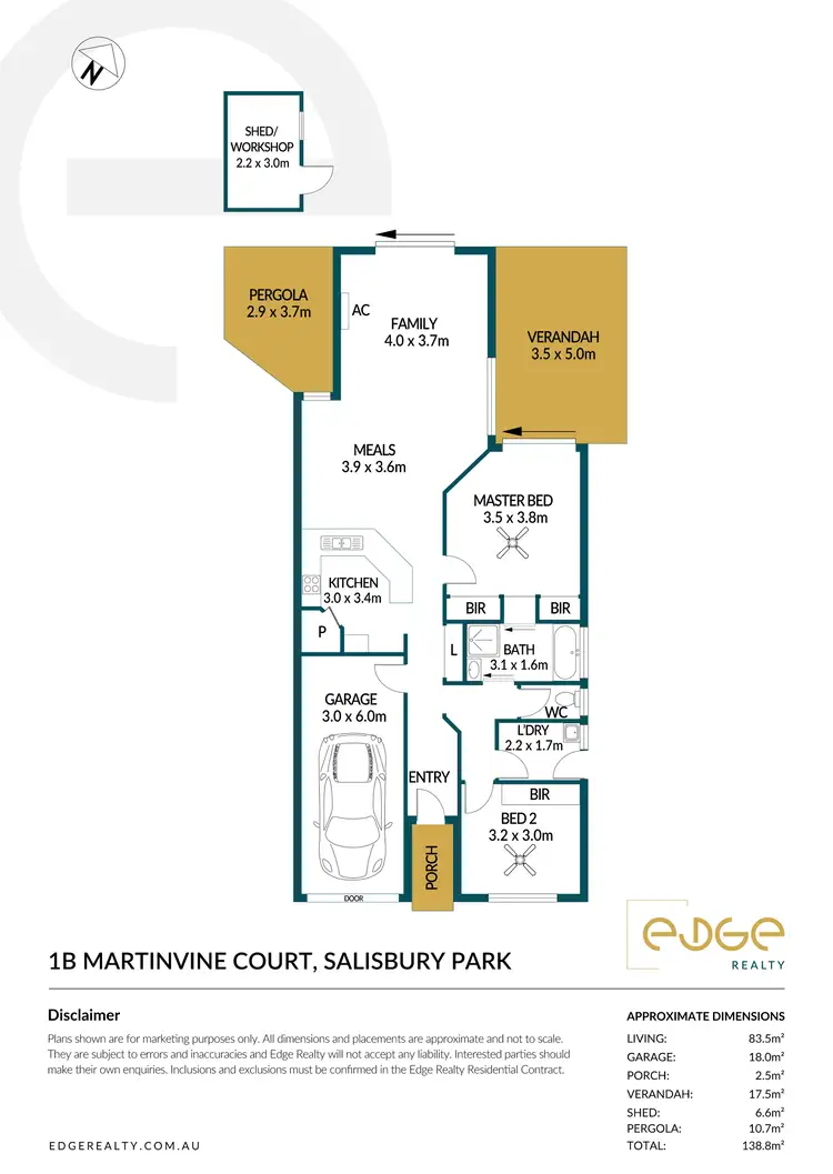 Floorplan of Homely house listing, 1B Martinvine Court, Salisbury Park SA 5109
