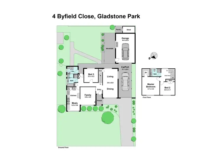 Floorplan of Homely house listing, 4 Byfield Close, Gladstone Park VIC 3043