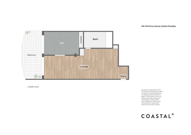 Floorplan of Homely apartment listing, 213/140-144 Ferny Avenue, Surfers Paradise QLD 4217