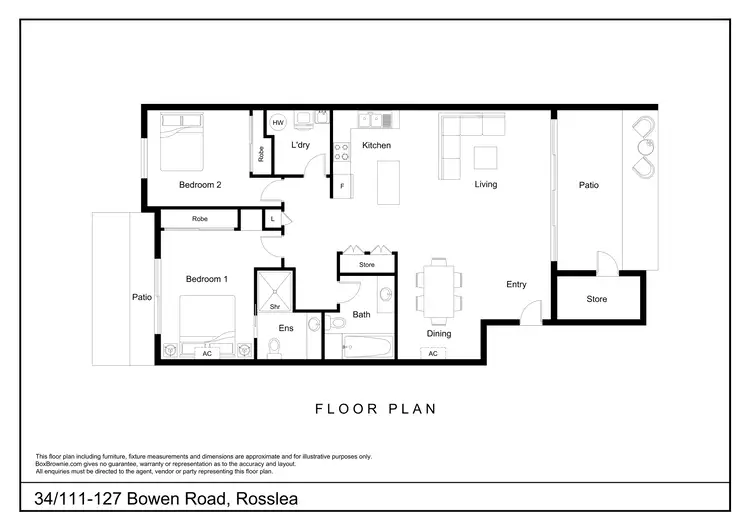Floorplan of Homely unit listing, 34/111-127 Bowen Road, Rosslea QLD 4812