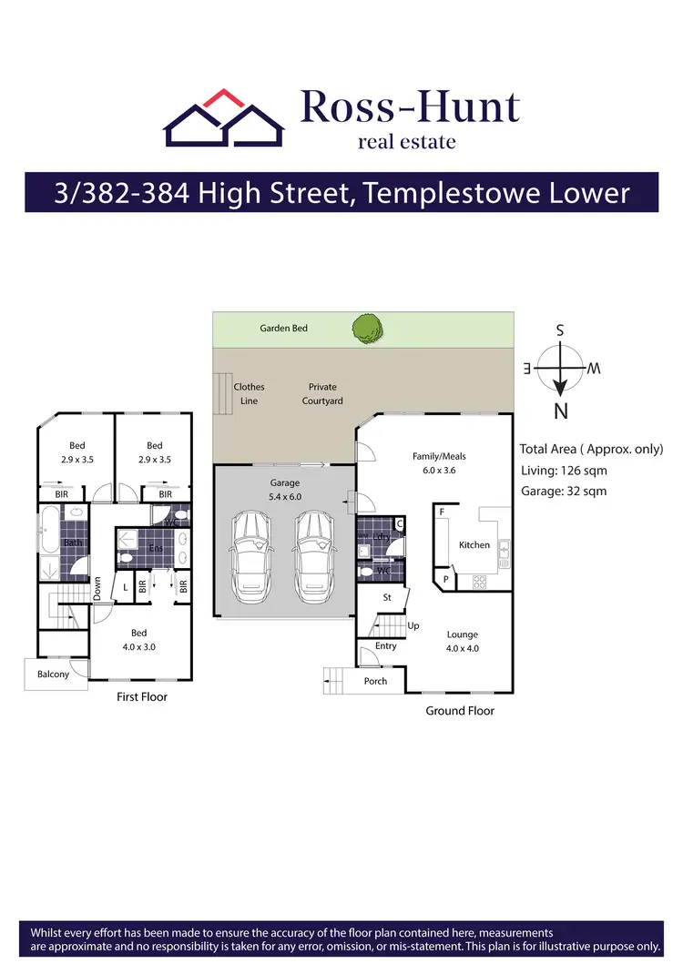 Floorplan of Homely townhouse listing, 3/382-384 High Street, Templestowe Lower VIC 3107
