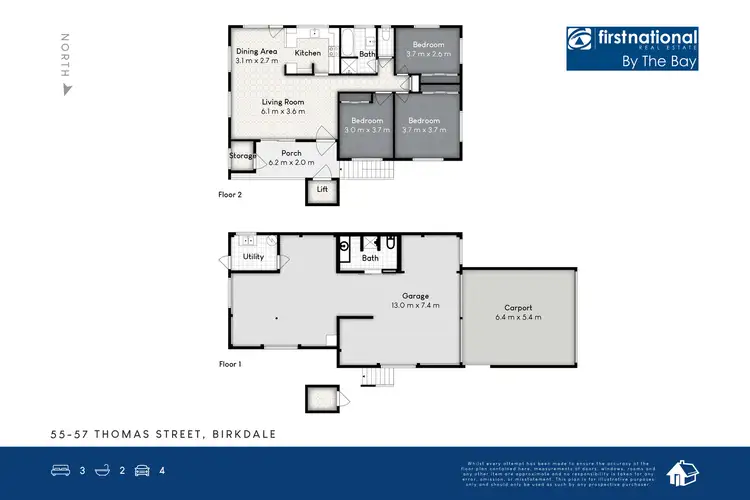 Floorplan of Homely house listing, 57 Thomas Street, Birkdale QLD 4159
