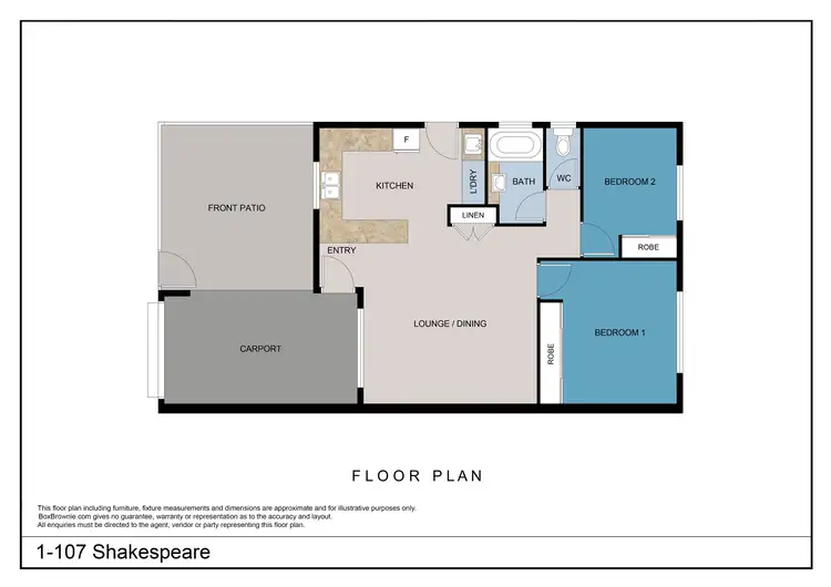 Floorplan of Homely unit listing, 1/107 Shakespeare Street, Mackay QLD 4740