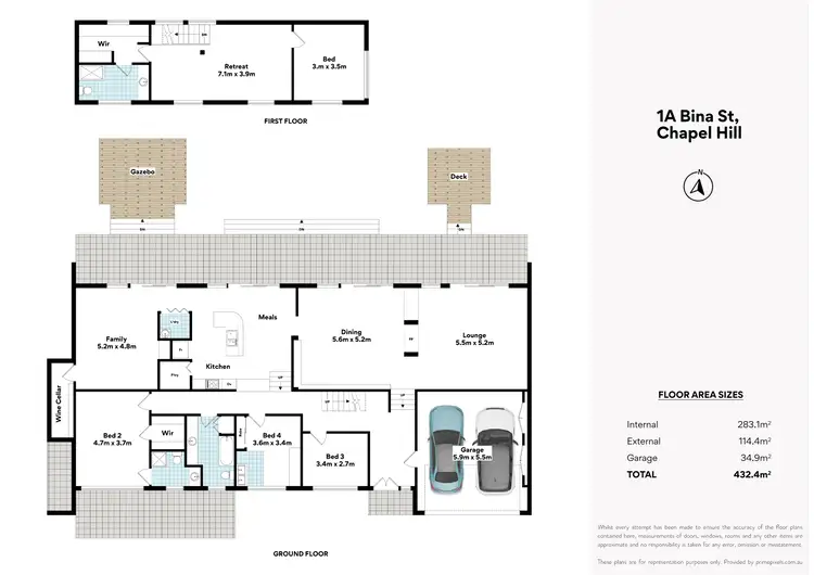 Floorplan of Homely house listing, 1A Bina Street, Chapel Hill QLD 4069