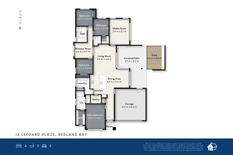 Floorplan of Homely house listing, 12 Leopard Place, Redland Bay QLD 4165