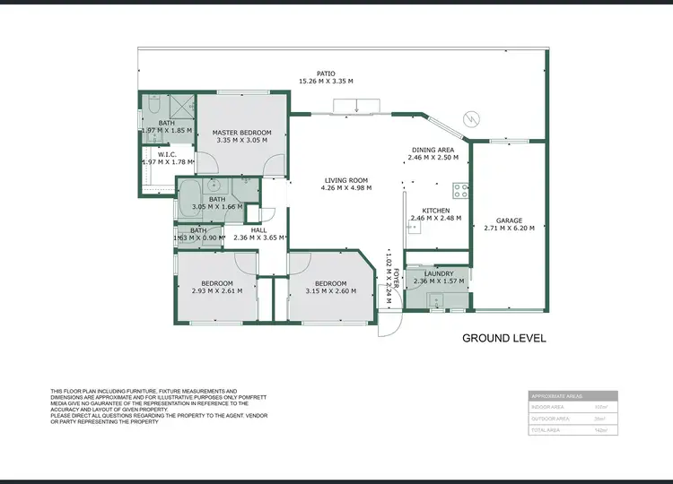 Floorplan of Homely semi-detached listing, 1/36 Steven Street, Redcliffe QLD 4020