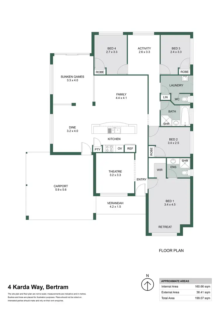 Floorplan of Homely house listing, 4 Karda Way, Bertram WA 6167