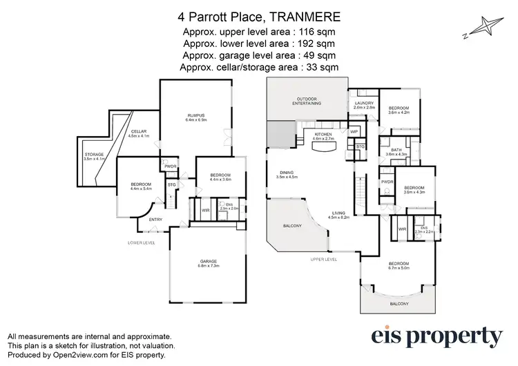 Floorplan of Homely house listing, 4 Parrott Place, Tranmere TAS 7018