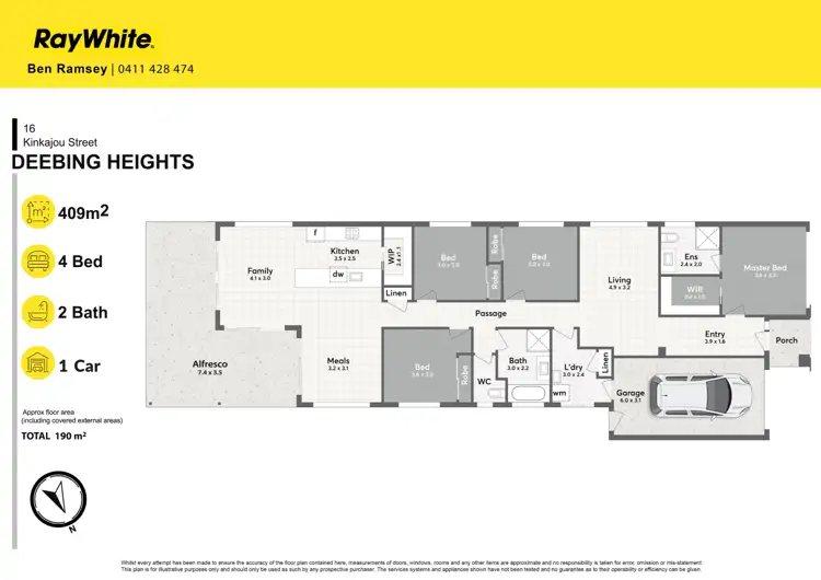 Floorplan of Homely house listing, 16 Kinkajou Street, Deebing Heights QLD 4306