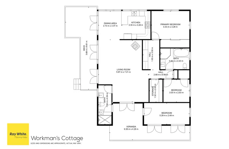 Floorplan of Homely rural property listing, 128 Cells Road, Number One NSW 2424