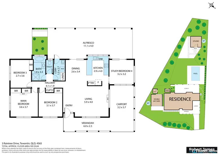 Floorplan of Homely house listing, 3 Raintree Drive, Tewantin QLD 4565