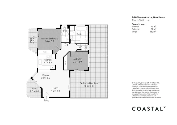 Floorplan of Homely unit listing, 2/20 Chelsea Avenue, Broadbeach QLD 4218