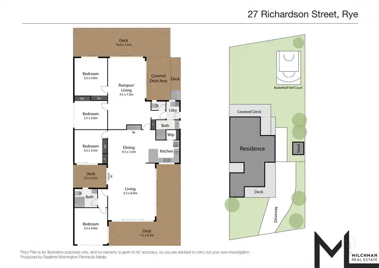 Floorplan of Homely house listing, 27 Richardson Street, Rye VIC 3941