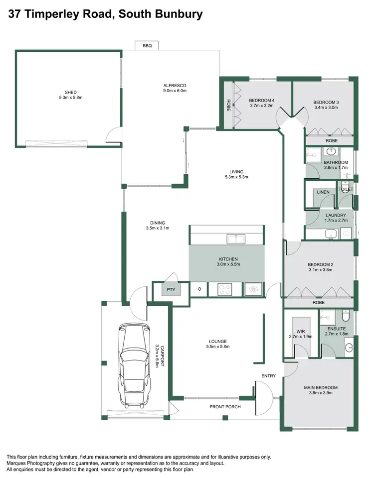 Floorplan of Homely house listing, 37 Timperley Road, South Bunbury WA 6230
