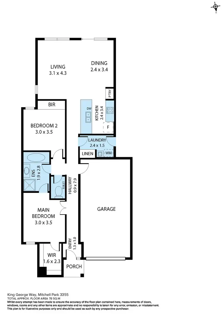Floorplan of Homely house listing, 1C King George Way, Mitchell Park VIC 3355