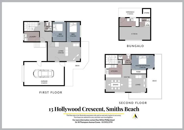 Floorplan of Homely house listing, 13 Hollywood Crescent, Smiths Beach VIC 3922