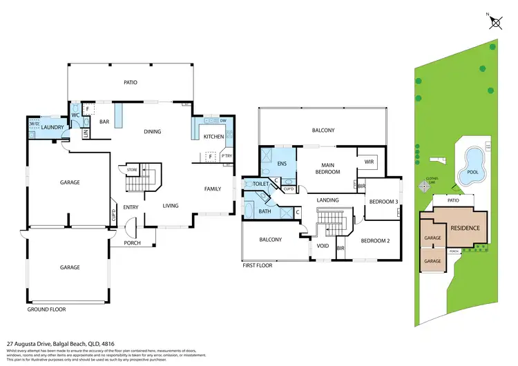 Floorplan of Homely house listing, 27 Augusta Drive, Balgal Beach QLD 4816