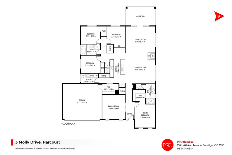 Floorplan of Homely house listing, 3 Molly Drive, Harcourt VIC 3453