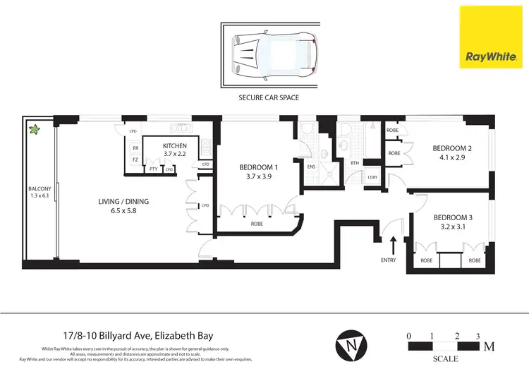 Floorplan of Homely apartment listing, 17/8-10 Billyard Avenue, Elizabeth Bay NSW 2011