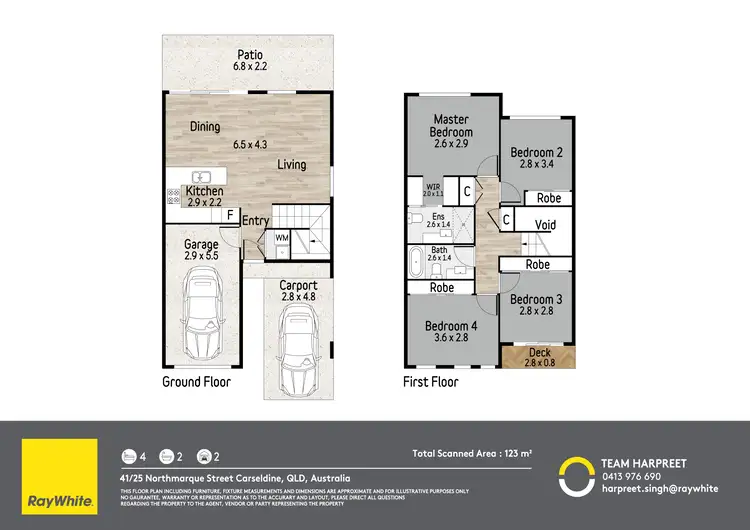 Floorplan of Homely townhouse listing, 41/25 Northmarque Street, Carseldine QLD 4034