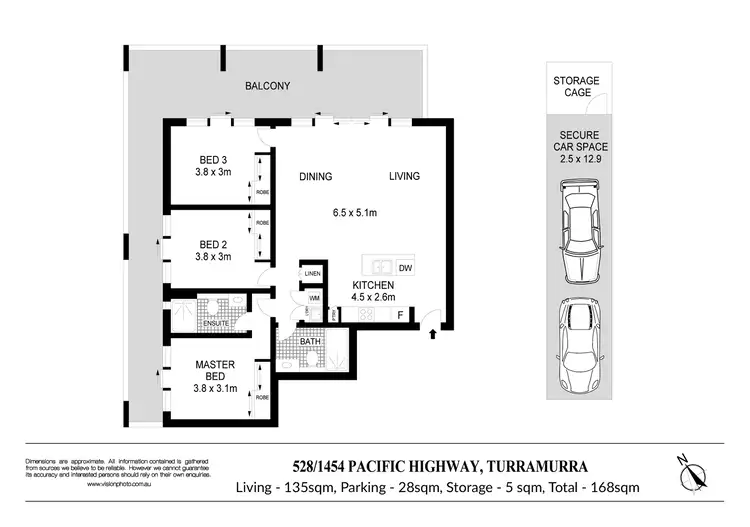 Floorplan of Homely apartment listing, 528/1454 Pacific Highway, Turramurra NSW 2074