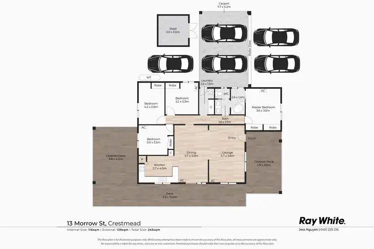 Floorplan of Homely house listing, 13 Morrow Street, Crestmead QLD 4132