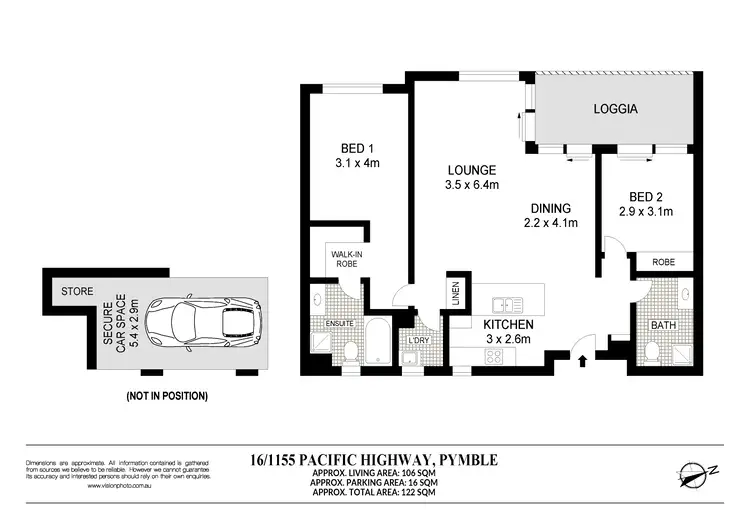 Floorplan of Homely apartment listing, 16/1155-1159 Pacific Highway, Pymble NSW 2073