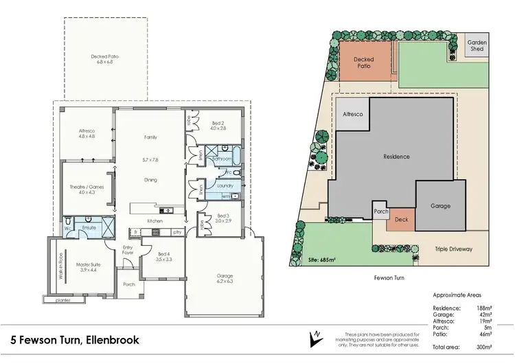 Floorplan of Homely house listing, 5 Fewson Turn, Ellenbrook WA 6069