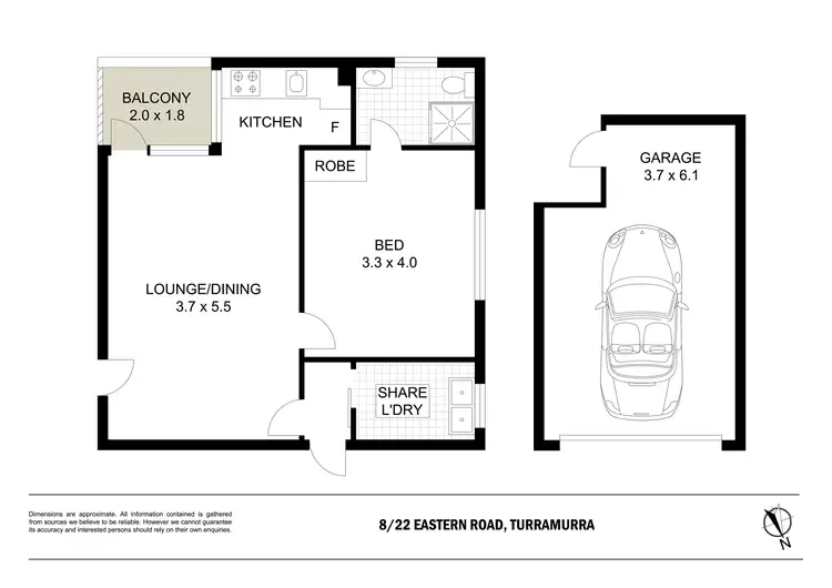 Floorplan of Homely unit listing, 8/22 Eastern Road, Turramurra NSW 2074