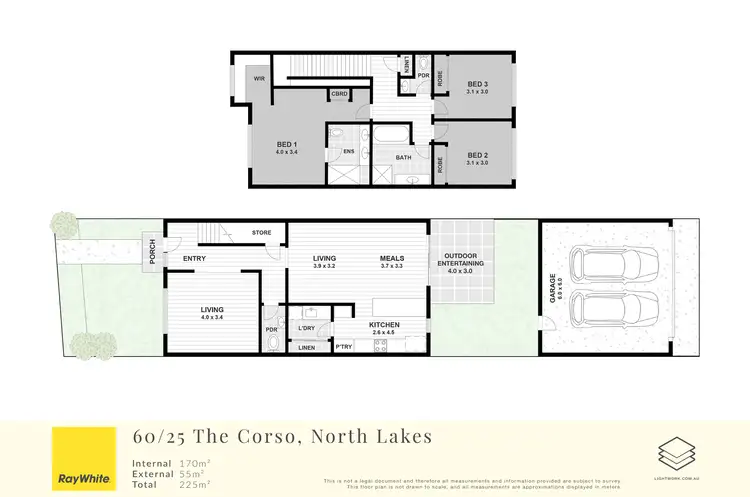 Floorplan of Homely townhouse listing, 60/25 The Corso, North Lakes QLD 4509
