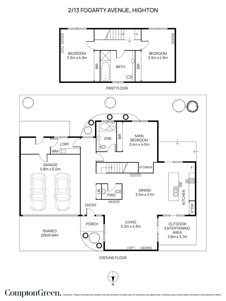 Floorplan of Homely house listing, 2/13 Fogarty Avenue, Highton VIC 3216