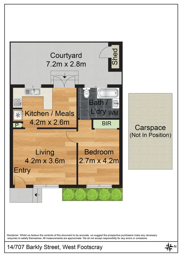 Floorplan of Homely apartment listing, 14/707 Barkly Street, West Footscray VIC 3012