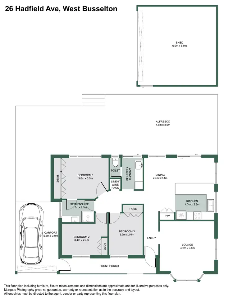 Floorplan of Homely house listing, 26 Hadfield Avenue, West Busselton WA 6280