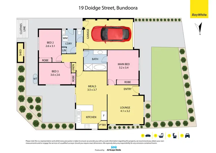 Floorplan of Homely house listing, 19 Doidge Street, Bundoora VIC 3083