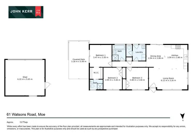 Floorplan of Homely house listing, 61 Watsons Road, Moe VIC 3825
