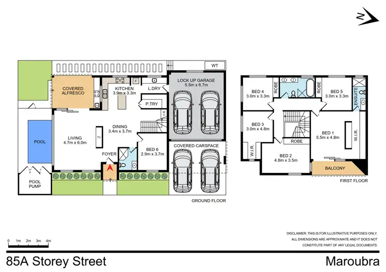 Floorplan of Homely semi-detached listing, 85A Storey Street, Maroubra NSW 2035