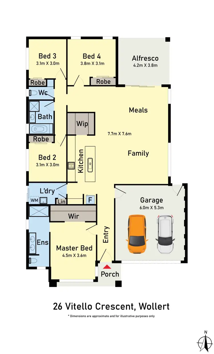 Floorplan of Homely house listing, 26 Vitello Crescent, Wollert VIC 3750