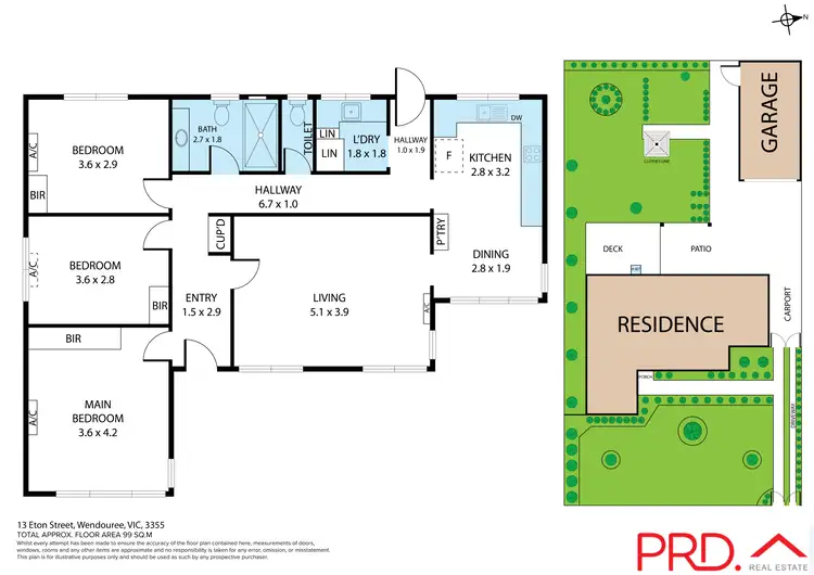 Floorplan of Homely house listing, 13 Eton Street, Wendouree VIC 3355