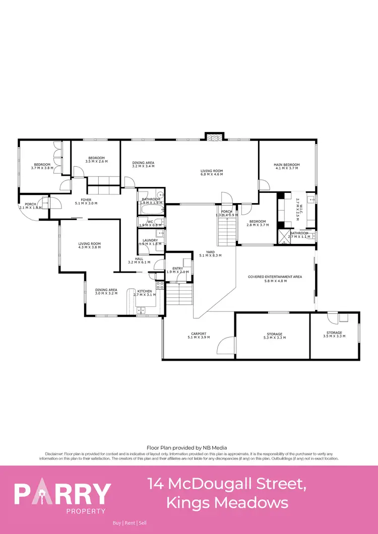 Floorplan of Homely house listing, 14 McDougall Street, Kings Meadows TAS 7249