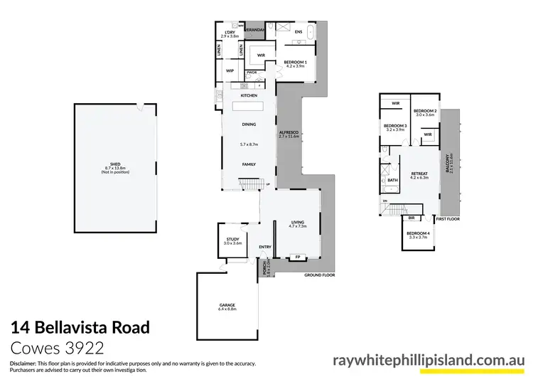 Floorplan of Homely house listing, 14 Bellavista Road, Cowes VIC 3922