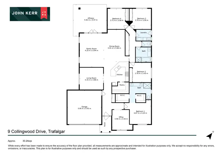 Floorplan of Homely house listing, 9 Collingwood Drive, Trafalgar VIC 3824