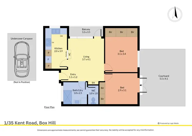 Floorplan of Homely unit listing, 1/35 Kent Road, Box Hill VIC 3128