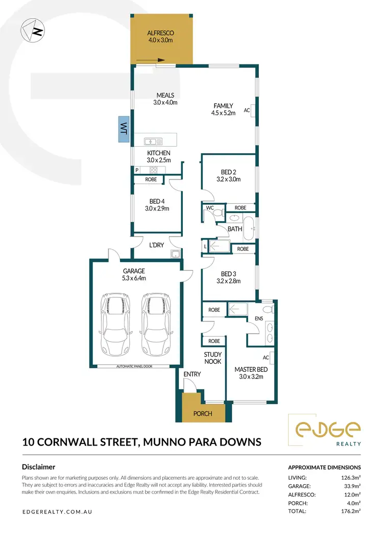Floorplan of Homely house listing, 10 Cornwall Street, Munno Para Downs SA 5115