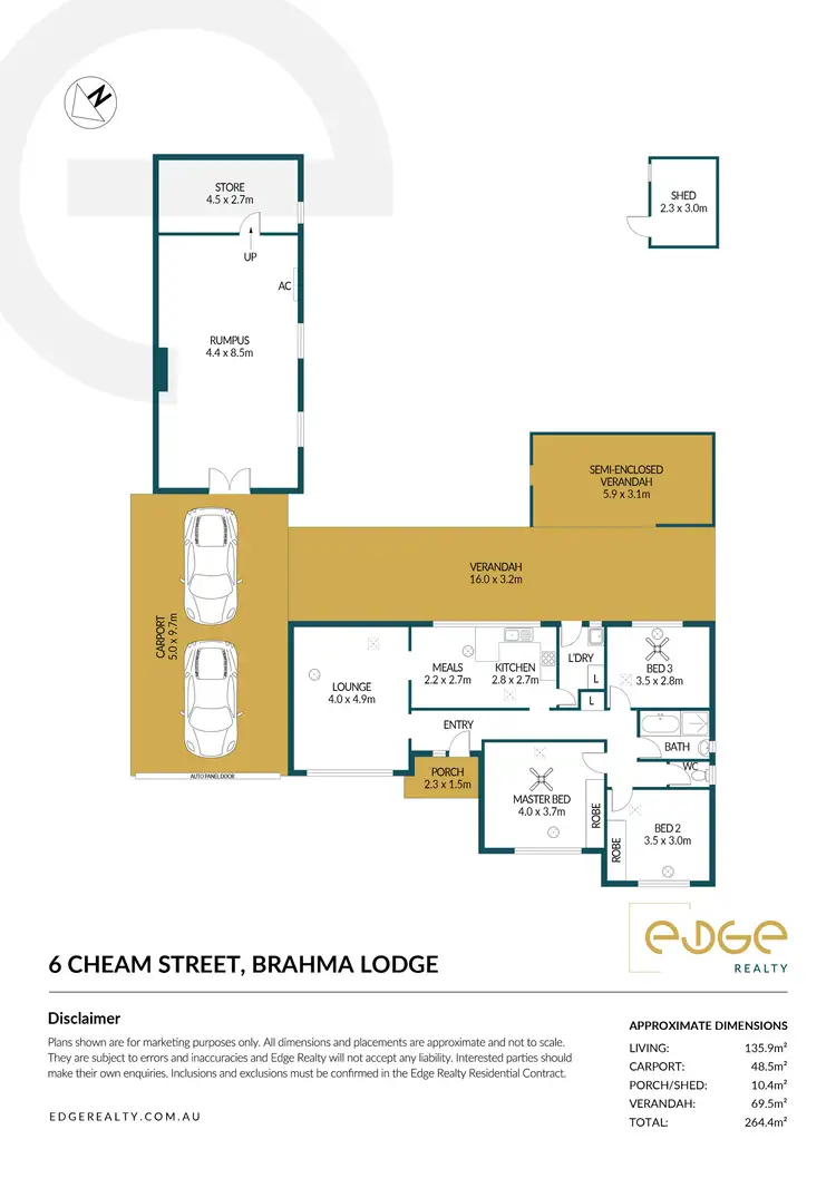 Floorplan of Homely house listing, 6 Cheam Street, Brahma Lodge SA 5109
