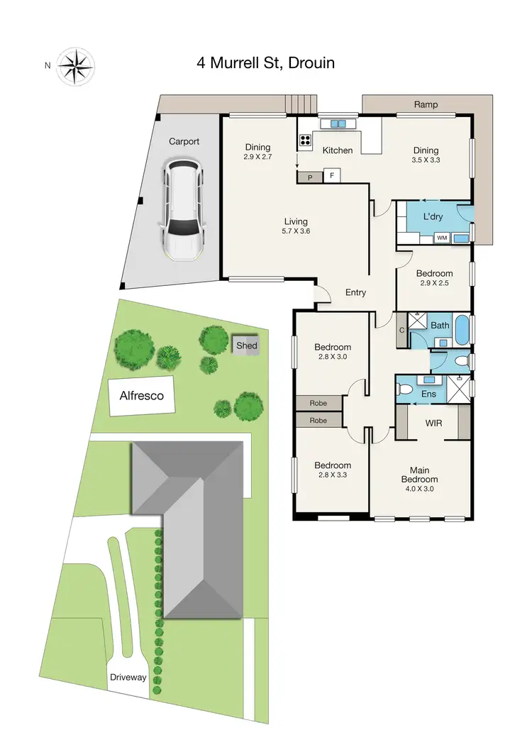 Floorplan of Homely house listing, 4 Murrell Street, Drouin VIC 3818