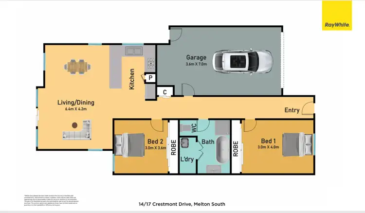 Floorplan of Homely unit listing, 14/17 Crestmont Drive, Melton South VIC 3338
